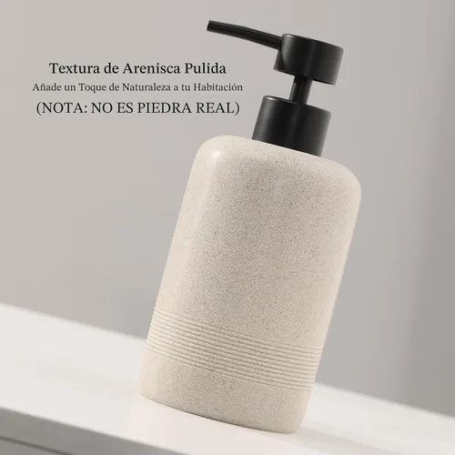 Vista 4 de Dispensadores de Jabón 400ML 13OZ, 2 PCS Dispensador de Jabón para Manos Platos Loción Champú, Frascos con Bomba de Jabón de Resina Premium Gruesos