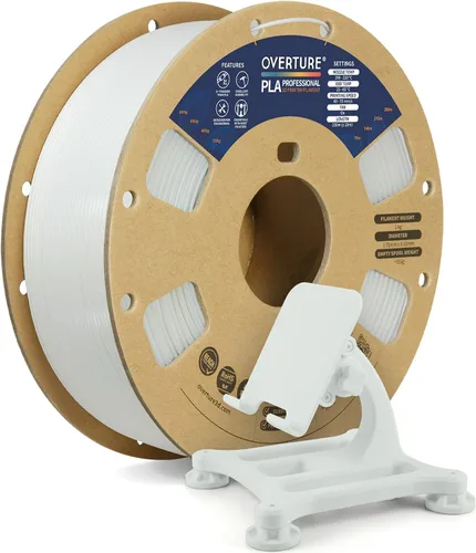 Vista 40 de Overture PLA Plus (PLA+) Filamento de 1/16 pulgadas, dureza mejorada con rollo PLA, con superficie de construcción 3D de 7.87 × 7.87 pulgadas, PLA