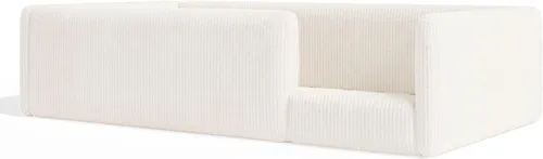 Vista 6 de Bellemave Twin Size Corduroy Upholstered Montessori Floor Bed Frame,Beige