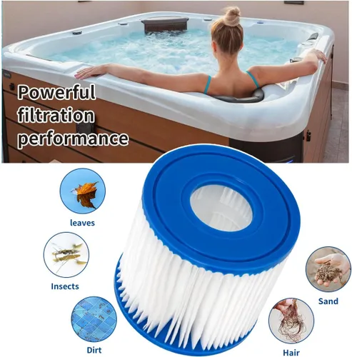 Vista 4 de Cartucho de filtro de piscina Filtro de spa para tipo D, compatible con Summer Waves P57100102 SFS-350, RP-350, RP-400, RP-600, RX-600, SFS-600, 2