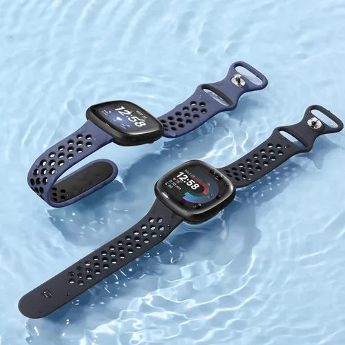 Vista 2 de Maledan Correas deportivas transpirables para Fitbit Versa 3/4, Sense/Sense 2, correas de repuesto para hombres y mujeres, accesorios para relojes