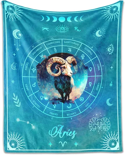 Vista 28 de Manta Acuario para Regalos, 40" x 30" Manta Rectangular de Franela del Zodiaco Acogedora, Regalo para Niños Niñas Adolescentes Mujeres Hombres
