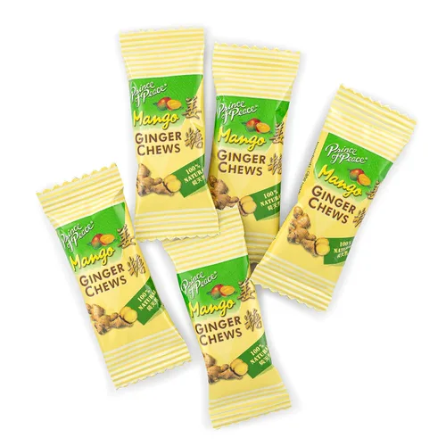 Vista 2 de Prince of Peace - Caramelos masticables de jengibre con mango, 1 libra, jengibre confitado, caramelos de mango, caramelos naturales