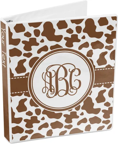 Vista 4 de Carpeta personalizada de 3 anillas con estampado de vaca - 1 pulgada