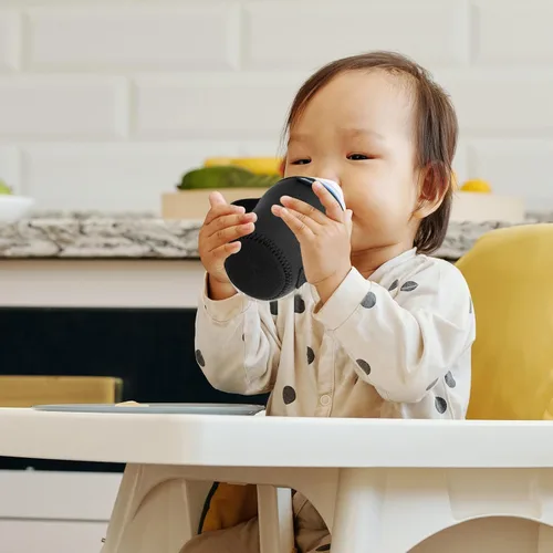 Vista 7 de Beautyflier Glass Baby Bottle Sleeve Covers for 9oz Nature Baby Bottles with Dual Handle, 3.8mm Thicken Heat and Cold Retention Baby Bottle Sleeve