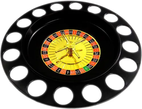 Vista 2 de FixtureDisplays® Ruleta de vaso de chupito, juego de beber - (2) bolas y (16) vasos 16869-NF