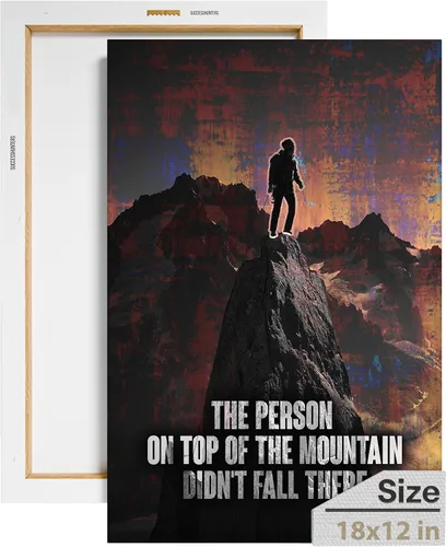 Vista 64 de Lienzo decorativo motivacional para pared con texto en inglés "Road To Successful" (Camino al éxito), diseño motivacional para la oficina, con texto