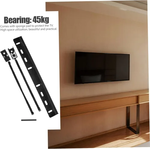 Vista 3 de Studless TV Wall Mount Bracket Black 45kg 32-65 Inch L Shaped
