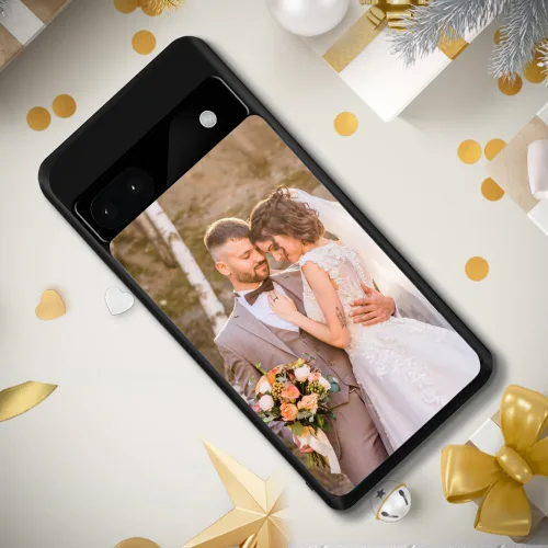 Vista 5 de Funda de teléfono de 5 piezas compatible con Google Pixel 6a, fundas en blanco de sublimación con aluminio personalizado imprimible + goma suave TPU
