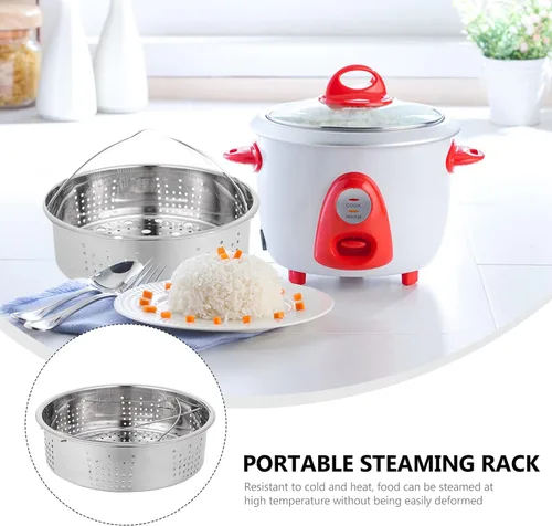 Vista 8 de BESTonZON Tamale Pot Tamale Pot Acero Inoxidable Cocción al Vapor Mariscos Cesta Vegetal Mini Cesta Estante Cocina Vapor Vegetales Cocinadoras