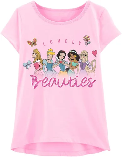 Vista 2 de Disney Juego de camiseta de princesa mágica para niños, Cenicienta, Ariel, Belle, paquete de 3