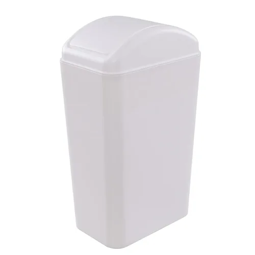 Vista 12 de Vababa Cubo de basura de plástico negro de 3 galones, pequeño cubo de basura delgado con tapa abatible