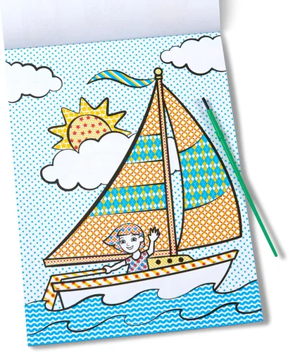 Vista 4 de Melissa & Doug, libro para pintar My First Paint with Water, 4 estilos a elección, talla única , Vehículos