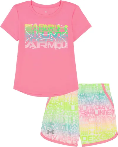 Vista 66 de Under Armour Conjunto de camiseta y pantalones cortos de manga corta de 2 piezas para niña Soft Fabric for Everyday Comfort, Breathable, Lightweight