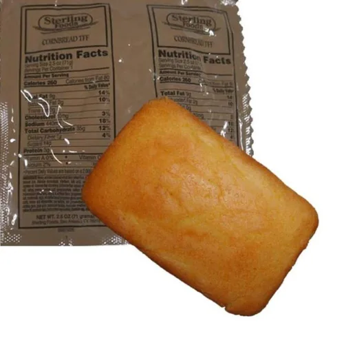 Vista 2 de Z-Ration ALL MREs - Paquete de 12 postres MRE frescos y rápidos (pan de maíz dulce)