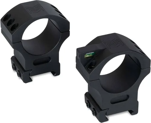 Vista 9 de Monstrum Next Level Scope Rings with Integrated Level Bubble and Anti-Recoil Lugs Available in 1 inch, 30 mm, and 34 mm Diameter