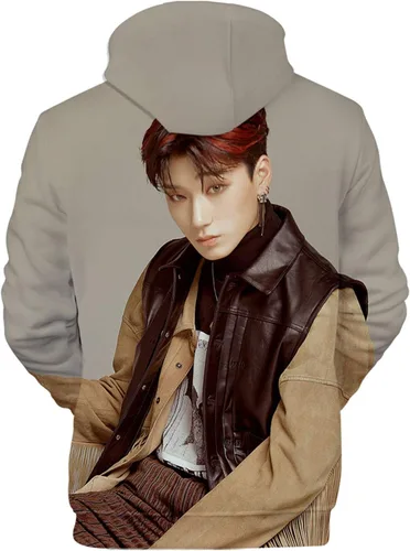 Vista 12 de Xkpopfans Kpop ATEEZ Sudadera con capucha con estampado 3D del tesoro Wooyoung San Mingi