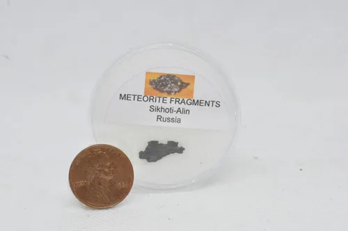 Vista 8 de Meteoritos de todo el mundo - Auténtica colección de fragmentos de meteoritos de 8 piezas con vitrina Regalo educativo de ciencia para niños