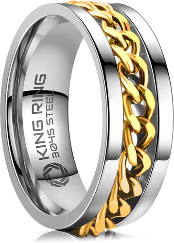 Vista 32 de King Ring 8mm Spinner Ring – Fidget Ring for Men & Women – Designed in USA