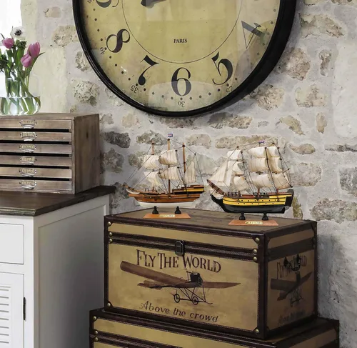 Vista 4 de Conjunto de 2 paquetes de modelos de barcos de madera de SAILINGSTORY, modelo de barco de vela para decoración Mayflower, Victory, 24.1 cm