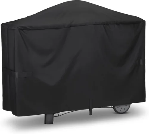 Vista 7 de Unicook Funda para parrilla compatible con Weber Q2000 Q300 Q3000 Q3200 Series con carro, en comparación con Weber 7112, resistente al agua