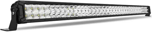 Vista 9 de Rigidhorse - Barra de luz LED de 8 pulgadas, doble fila, 120 W, 12000 lm, combo de luz LED todoterreno, xenón blanco IP68, luz de conducción