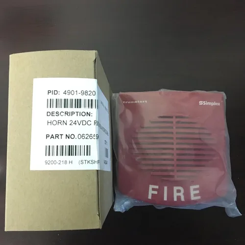 Vista 2 de SIMPLEX 4901-9820 Horn 24 CD Montaje en Pared True Alert, Rojo