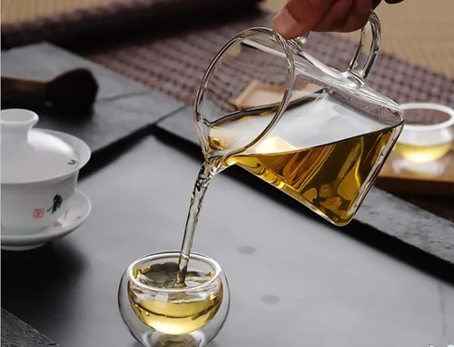 Vista 7 de Jarra de vidrio con asa, jarra de leche y crema, resistente al calor de vidrio de borosilicato para café, té o jarabe de arce, apta para estufa