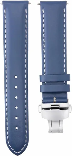 Vista 2 de Ewatchparts Correa de reloj de piel lisa de 18-19-20-22-24-26MM compatible con reloj BULOVA