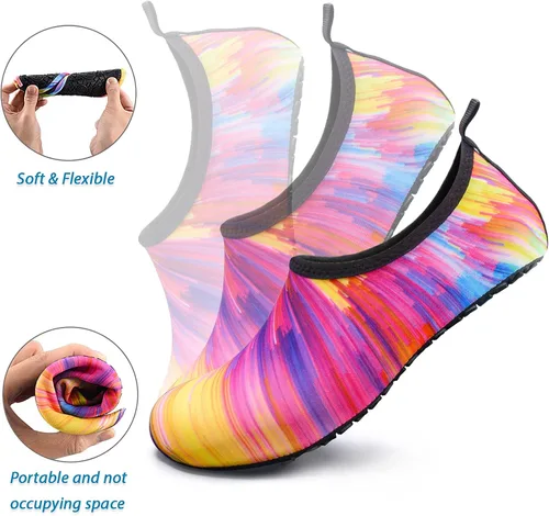 Vista 3 de Homitem Zapatos de agua para hombre y mujer zapatos de playa descalzo zapatos de piscina de secado rápido calcetines de yoga acuáticos para mujeres