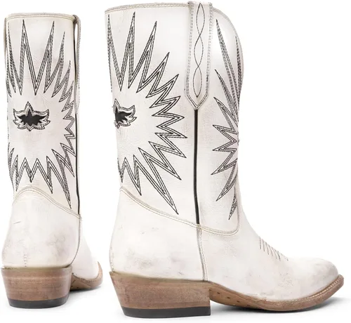 Vista 4 de Mezcalero Botas vaqueras para Mujer con costuras occidentales tradicionales en la caña - Mezcal