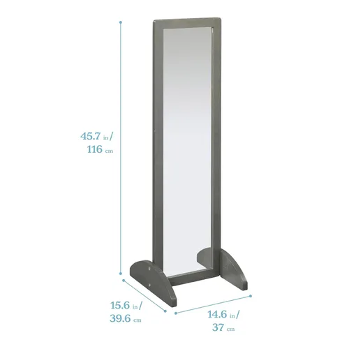 Vista 2 de ECR4Kids Espejo bidireccional de una sola cara de madera, muebles para niños, lavado gris Durable birch, GREENGUARD Gold Certified