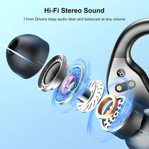 Vista 4 de Auriculares para Xiaomi Redmi Note 9 Pro Max Bluetooth 5.1 con pantalla digital LED dual 42 horas de reproducción, IP7 impermeable auriculares