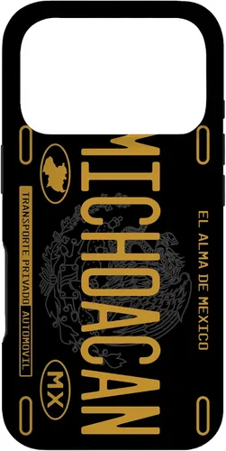 Vista 30 de Michoacano Michoacan Mexican State License Plate Phone Case for iPhone 17