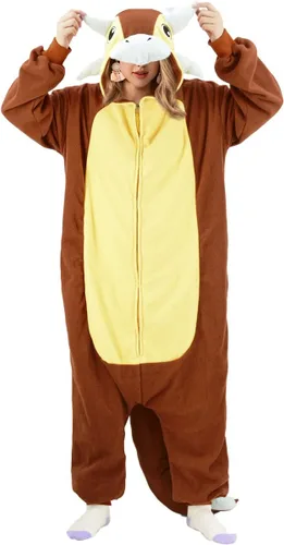 Vista 2 de Adult Ankylosaurus Onesie Pajamas Dinosaur Animal Cosplay Cartoon Costume Christmas Halloween Jumpsuit for Women Men