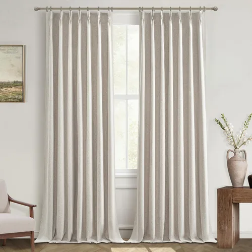 Vista 22 de Cortinas y Drapeados Modernos con Pliegues Pellizco Rosa Bebé de 84 Pulgadas de Largo, Juego de 2 Paneles para Sala de Estar, Cortina de Ventana
