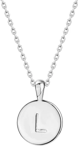 Vista 12 de PAVOI - Collar con dije de letra inicial chapado en oro de 14 quilates para mujer Collar con inicial alfabética de oro