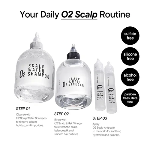 Vista 8 de ALIVELAB O2 Champú de agua para cuero cabelludo sensible, picazón, anticaspa, limpieza profunda y calmante, cuidado del cabello, limpiador del cuero