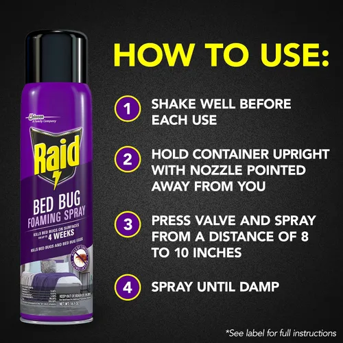 Vista 6 de Raid Bed Bug Killer - Espray espumoso, insecticida para interiores