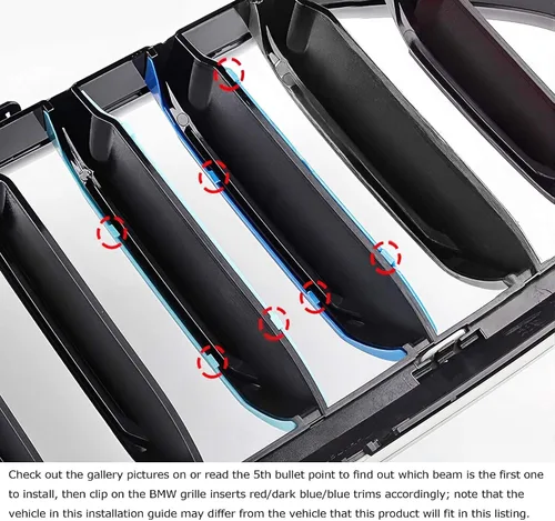 Vista 4 de iJDMTOY Exact Fit - Recortes para parrilla de automóvil, compatible con vehículos BMW