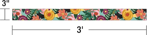 Vista 4 de Carson Dellosa Grow Together - Bordes de tablón de anuncios de flores de 36 pies, 12 tiras de ribete floral para pizarra blanca, corcho y cartón