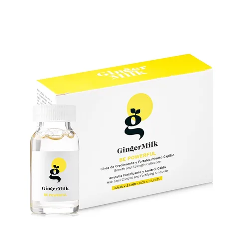 Vista 7 de Ampollas de pelo de leche de jengibre para cuero cabelludo con biotina