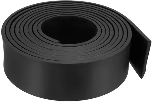 Vista 73 de uxcell Tira de sello de goma rectangular maciza, 0.197 in de ancho, 0.118 in de grosor, 3.3 ft de largo, color negro
