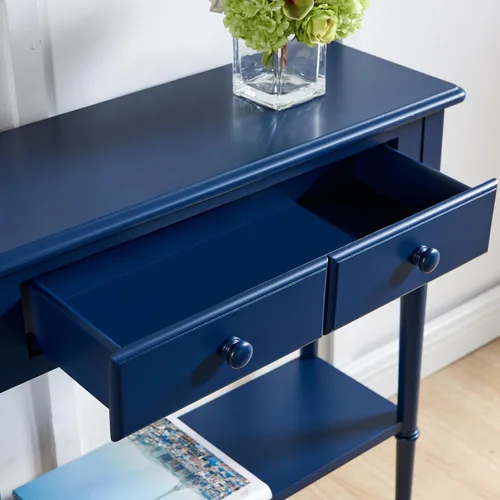Vista 7 de Leick Home Mesa consola Costal, 30 pulgadas, azul marino
