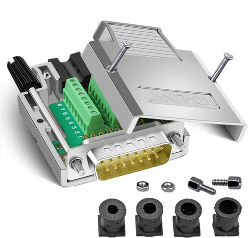 Vista 11 de Adaptador macho de terminal DB15 sin soldadura RS232 a 15 pines