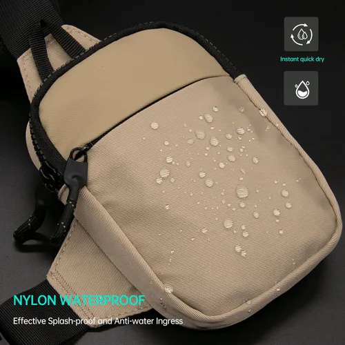 Vista 6 de Long Keeper Mini bolso bandolera Bolso cruzado pequeño impermeable para hombre y mujer, bolso casual para teléfono para viajes, senderismo