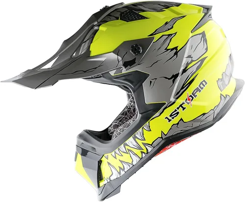 Vista 10 de 1Storm - Casco de motocross para adulto ATV Dirt Bike BMX MX de estilo de pista en montaña JH601; de fibra de carbono negro