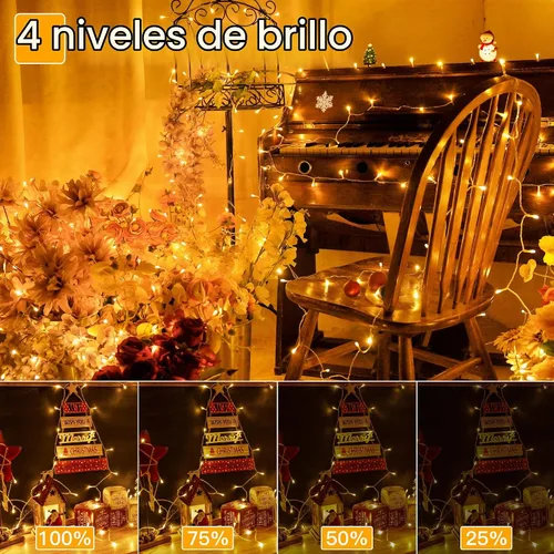 Vista 6 de Ollny Luces de Navidad, 66 pies, 200 luces LED para árbol de Navidad con 11 modos, control remoto, IP44, impermeable, cambio de color, luces