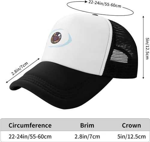 Vista 5 de Gorra de béisbol de malla unisex con logotipo de conejito, gorra de béisbol ajustable, con cierre de presión, para hombre y mujer