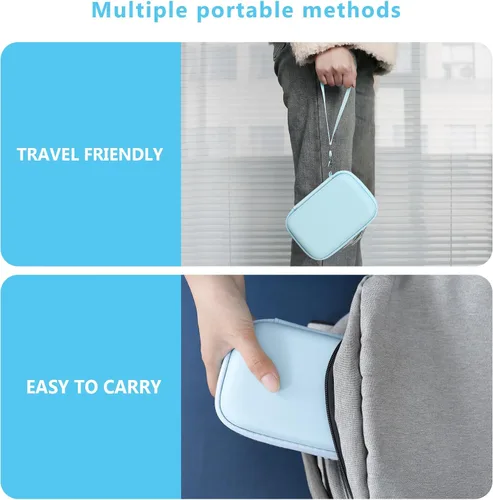 Vista 6 de Funda rígida compatible con Nelko P21/para Phomemo D30/para SUPVAN E10/para máquina etiquetadora NIIMBOT D11, bolsa portátil de almacenamiento